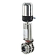 Overall view of Sangyie Technology's sanitary SS pneumatic double-flanged butterfly valve